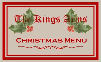 Kings Arms Christmas menu